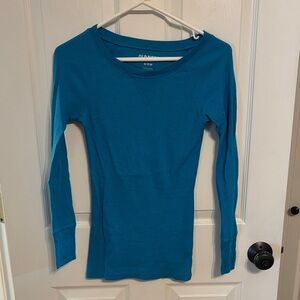Old Navy Teal Long Sleeve Ribbed/waffle Top